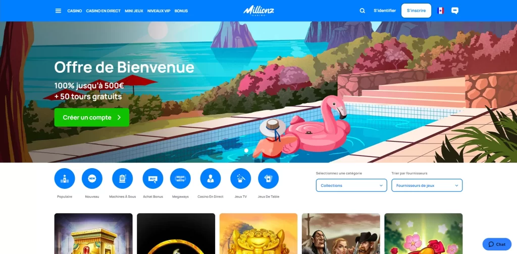 millionz casino homepage