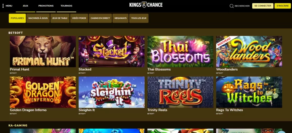 kings chance casino jeux en ligne
